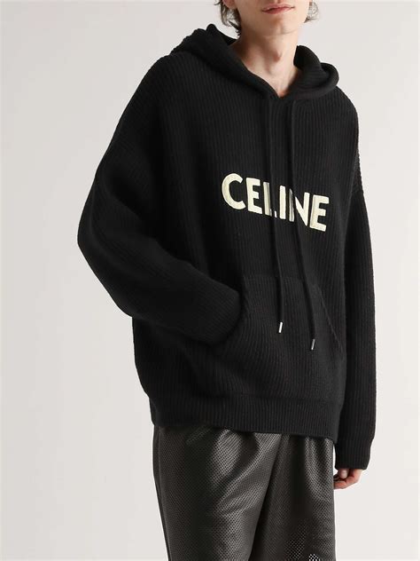 celine leather hoodie|celine hoodie for men.